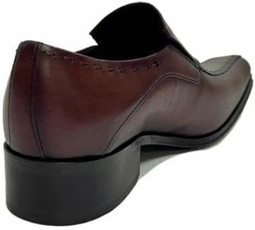 [キャサリンハムネットロンドン] スクエアトゥ スリッポン 本革 紳士靴 ビジネスシューズ 3801 ブラウン