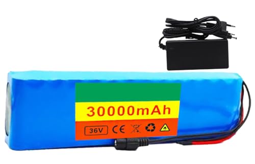 STTTBD Batería de Iones de Litio de 36 V y 30 Ah (10S3P) para Bicicletas eléctricas, Scooters eléctricos y Motocicletas. Batería de Alta Capacidad con Cargador de Seguridad. XT60