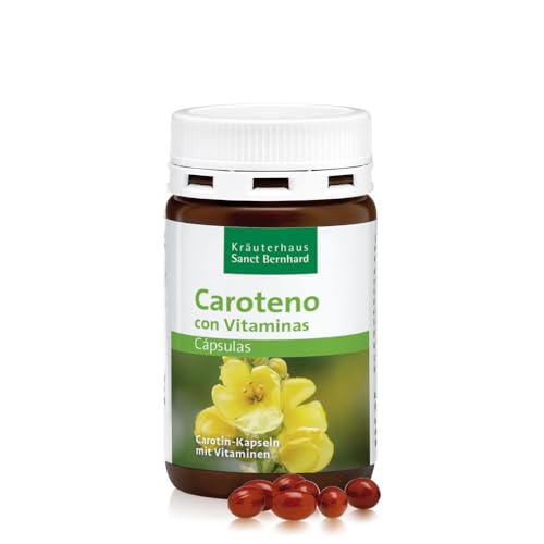 Caroteno con Vitamina E, B y Biotina – 100 Cápsulas de Betacaroteno – Bronceado Natural para Piel Radiante y Protegida, Antioxidante | Fortalece Defensas Cutáneas | Para 2-3 meses