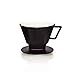 Produktbild Mahlwerck Porzellan Kaffeefilter, wiederverwendbarer Dauerfilter, für Filtertüten 1x4, Größe 4, mattes schwarz
