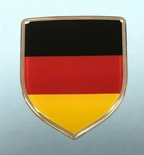 GERMAN FLAG Shield Sticker 59mm