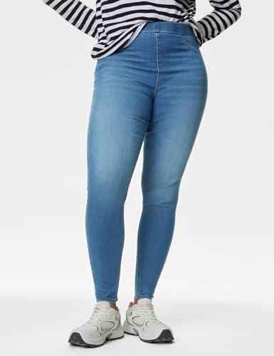 Image of Marks & Spencer Womens Light Wash High Rise Skinny Fit Jegging