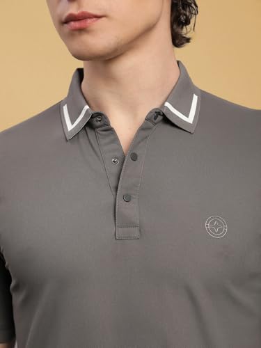 Image of Lux Nitro Men's Polo T-Shirt with Jacquard Collar | Half Sleeve Collar T-Shirt for Men | Casual & Office Wear