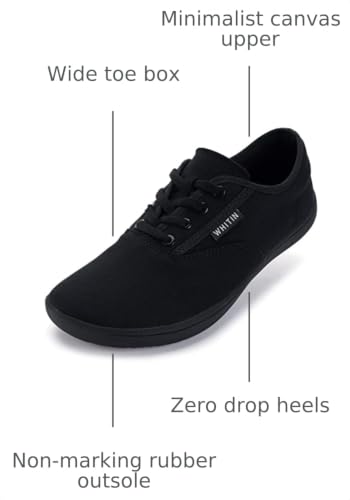Image of WHITIN Women's Wide Toe Box Canvas Barefoot Shoes W87