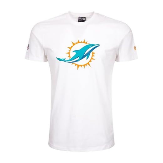 New Era Herren Herren T-Shirt Miami Dolphins T-Shirt, Weiß, L, 11380835