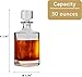 Lily's Home Glass Decanter with Stopper - 26 Oz Whiskey Decanter for Bourbon, Brandy & Scotch - Elegant Round Design, Lead-Free Crystal Glass - Gift for Men, Dad, Whiskey Lovers