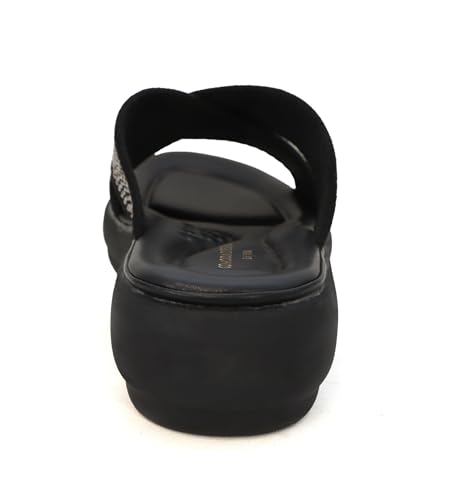 YOKI NOMI-05 Women’s Wedge Sandals with Rhinestone Straps – Bling Sandals, Sparkly Dressy Wedges, Fancy Platform Wedges4