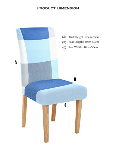 Image of Cortina Dining Chair Slipcover | Protection Chair Cover | Geometric Print, Removable, Washable | Universal Fit Super Soft Stretchy Polyester Spandex | Hotel, Marriage, Wedding | Pack of 6, Multi 11