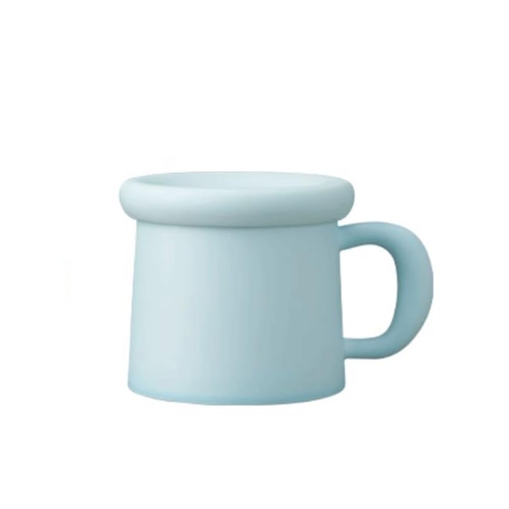 Taza de café Taza de cerámica con tapa, juego 1 taza café dos colores, capacidad 325 ml for oficina o for combinar en pareja Tazas de chocolate(Green)