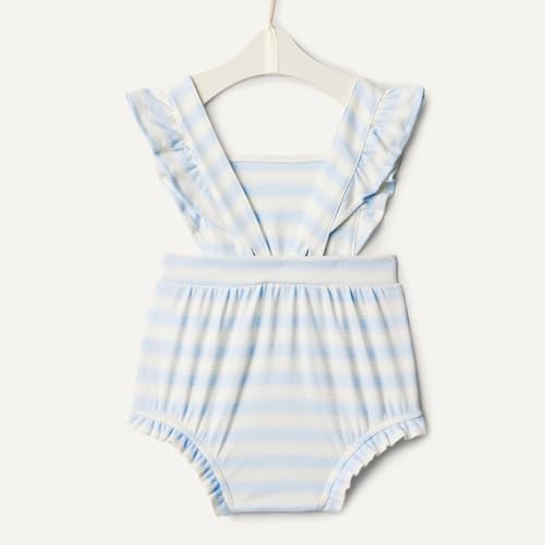 Amazon Essentials Baby Girls' Baby Girls Ruffle Romper, Pale Blue Bold Stripe, 24 Months - image 5