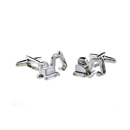 MRCUFF Steam Shovel Tractor Excavator Pair Cufflinks in a Presentation Gift Box & Polishing Cloth2