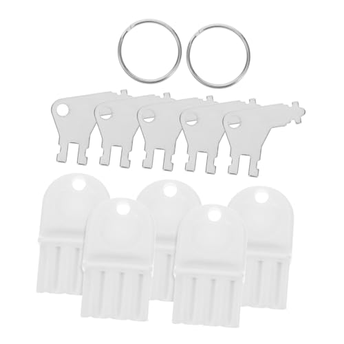 IWOWHERO 10pcs Paper Towel Dispenser Commercial Towel Dispenser Key Towel Stand Key for Paper Universal Dispenser Key Paper Towel Key Replacementt Soap Dispenser Key Towel Bin White Metal