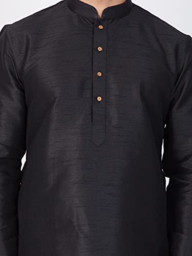 Image of VASTRAMAY Men's Silk Blend Kurta and Dhoti Set