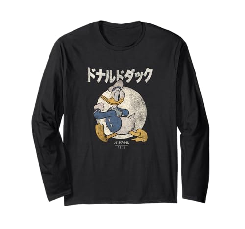 T-shirt Donald Duck haut manches longues imprimé japonais idée cadeau anniversaire fan Disney