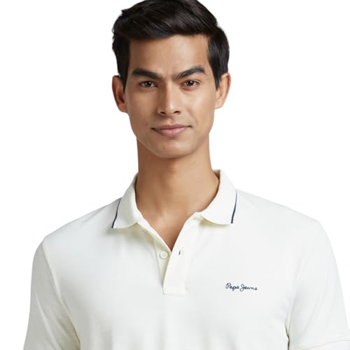Image of Pepe Jeans Men's Cotton Regular Fit Polo T-Shirt