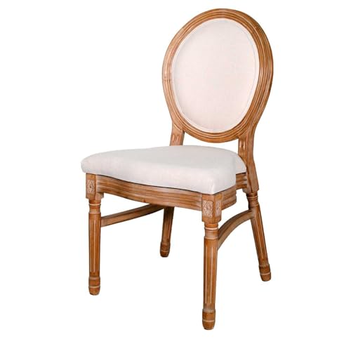 YORDAS Silla Luis XVI tapizada apilable