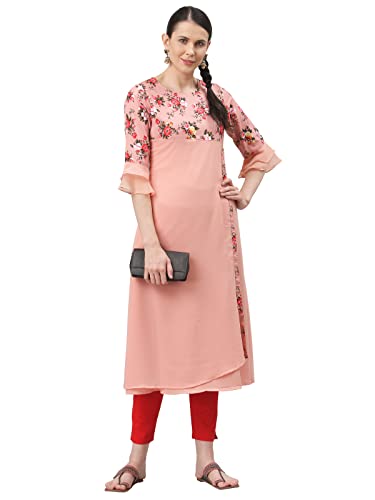 Image of ALC Creation Women's Crepe Printed A-line Kurti