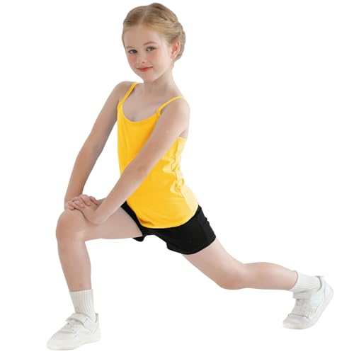 Image of QBK Girls Tank Tops Toddler Camisole Cotton Cami Spaghetti Strap Undershirts for Girls 2T-12Years