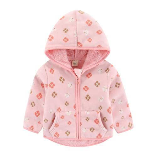 Valcatch Boys Girls Fleece Hooded Jacket Kids Zipper Long Sleeve Coat Thick Warm Shepras Sweatshirt Autumn Winter Outerwear