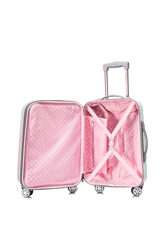 Image of Rockland Melbourne Hardside 2 Piece Expandable Spinner Wheel Luggage Set, Carry-On 20 inch and Tote 14 inch, Mint