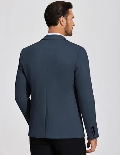 COOFANDY Mens Casual Blazer Knit Sport Coat Lightweight Two Button Suit Jacket3