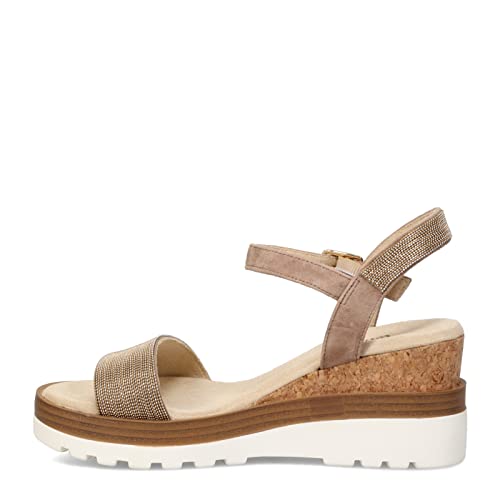 VANELi Womens Cedra Metallic Rhinestone Casual Sandals Casual Mid Heel 2-3" - Brown3