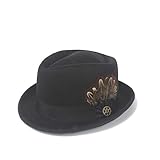 Photo Gallery llpbeau-hat cappello fedora per esterno felt wool feather metal decoration panama gangster hat jazz knight fashion retro (colore : nero, dimensione : 56-58cm) Photo Gallery llpbeau-hat cappello fedora per esterno felt wool feather metal decoration panama gangster hat jazz knight fashion retro (colore : nero, dimensione : 56-58cm)