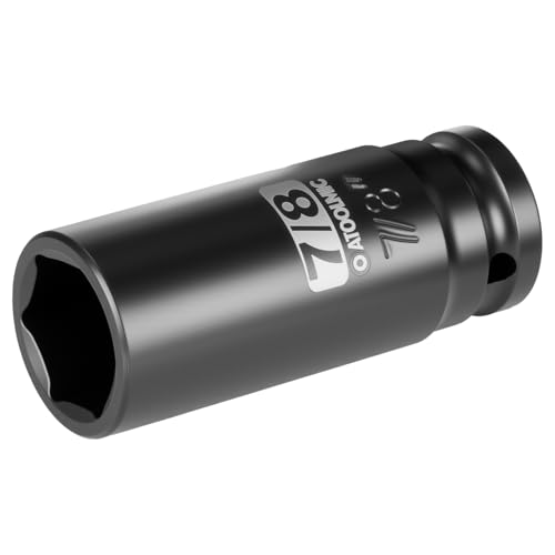 1/2 Drive x 7/8 Inch Deep 6PT CR-MO Impact Socket for Removing Axle nut