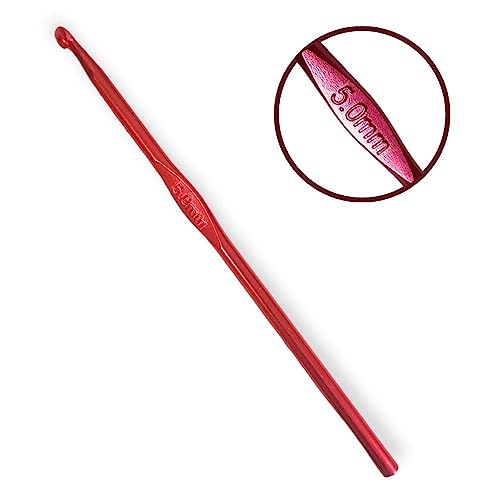 Image of ADW CRAFT'S Crochet Needle Single Size(12 Size Available)| 12 Pcs Crochet Needle Set||Aluminum Multicolor Crochet Hooks Needle|Crochet Needle|Crochet Needle Set | Crochet Needle Kit (5 mm / Single Pcs(Pack of 1))