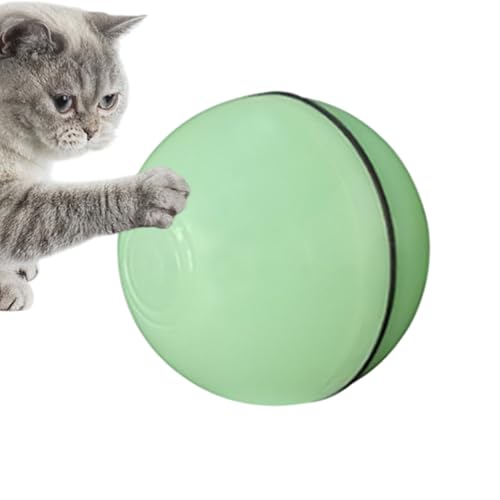 Wscwl Cat Ball Toy - 自動で動く インタラクティブ ボール,子猫 子犬 成猫 成犬の知能玩具 室内運動 退屈解消,退屈解消用
