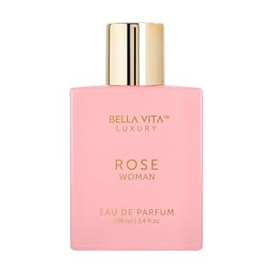 BellaVita Luxury ROSE Perfume for Women (100ml) | Floral, Oriental & Sweet Fragrance | Notes: Amber, Vanilla, Black Currant, Rose, Jasmine | Premium French Floral Fragrance