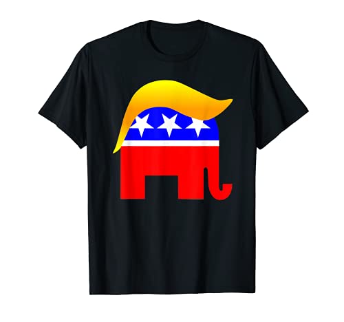 Partido Republicano Elefante Donald Trump Cabello 2020 Elección Camiseta
