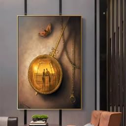 Tableau d&eacute;coratif mural paysage abstrait Kush toile moderne 80 x 120