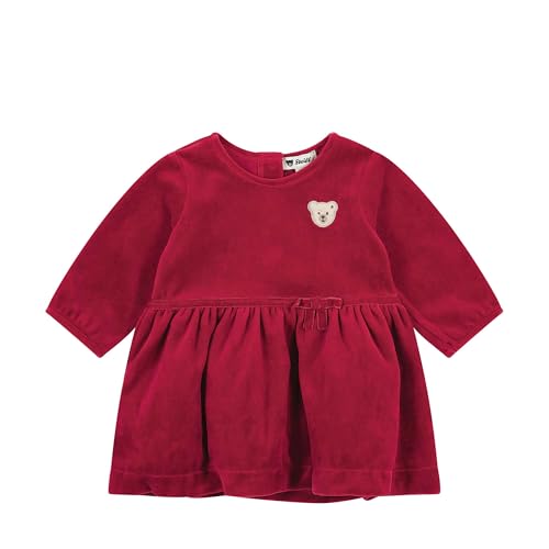 Steiff Kleid Langarm EU Größe 68 Jester red, Mädchen Kleid, Kinderkleid für jeden Anlass, lockere und Bequeme Passform, Langarm Kleid, waschmaschinenfest