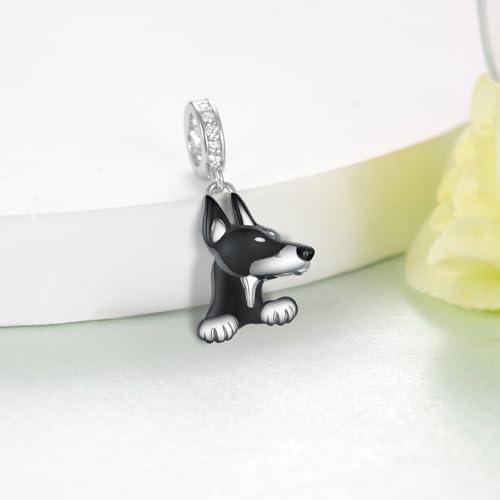 Doberman/Shih Tzu Charms 925 Sterling Silver Dog Charms Cute Animal Jewelry Gifts for Women Dog Lovers3