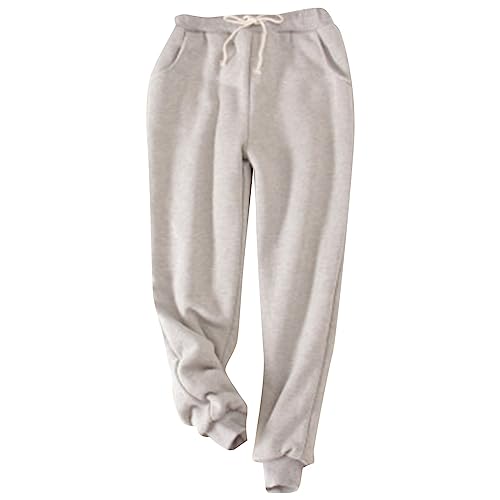 ZLBDYG Roupa íntima térmica masculina de algodão, calça esportiva feminina, caimento solto, forrado,