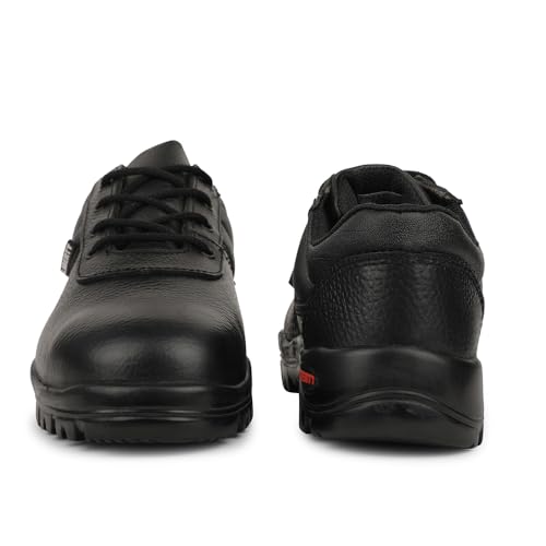 Image of Liberty Freedom KAVACH-GRD Lacing Black Safety Shoes for Men with PU Sole | Comfortable & Durable