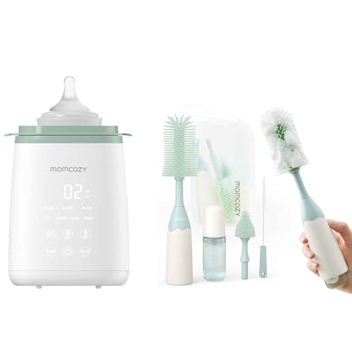 Image of Momcozy Bottle Brush Kit Green & Momcozy Bottle Warmer