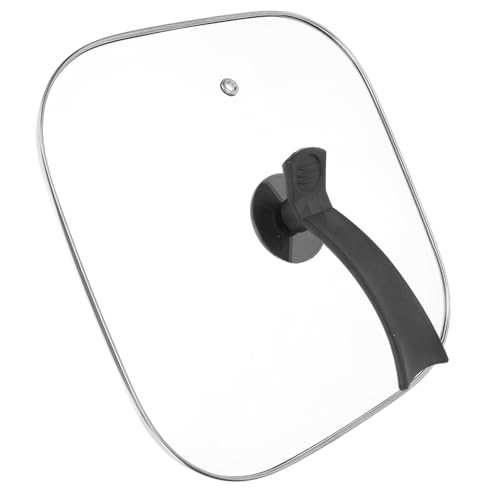 VICASKY Coperchio Pentola Quadrato in Vetro Temperato 30 Cm Maniglia Resistente al Calore, Accessorio Cucina per Uso Domestico, Copertura Pratica per Padelle e Pentole Multifunzione