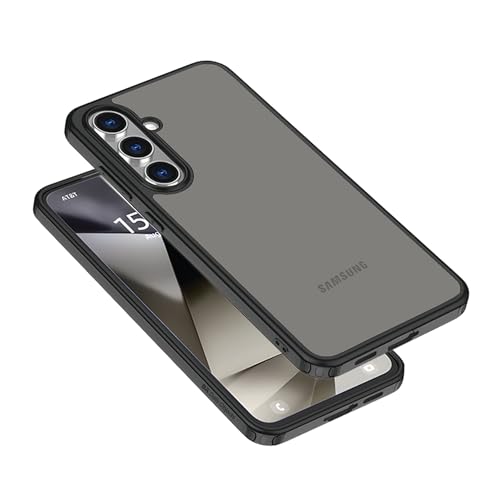 Image of DailyObjects Case for Samsung Galaxy S25 Plus, Black Frosted Slim Shockproof Back Cover