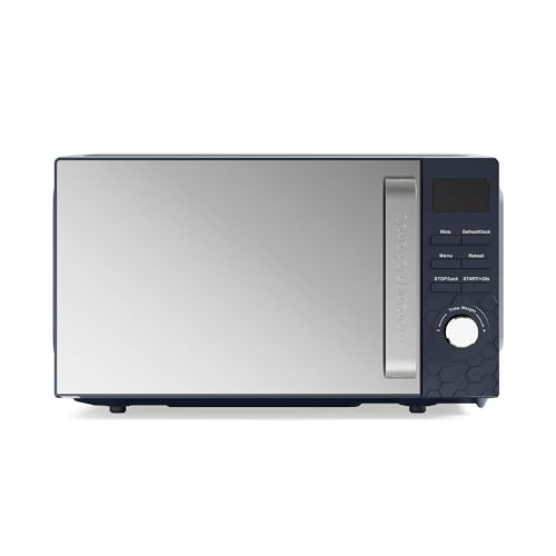 Morphy Richards Cassini 511421 - Microondas de vidrio digital, capacidad de 20 litros, 6 niveles de potencia incluyendo descongelación, temporizador de 95 minutos para cocinar, tocadiscos de vidrio de