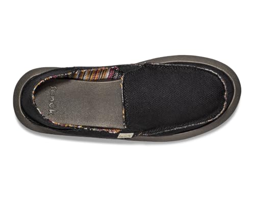 Image of Sanuk Donna Hemp 2 Tone Womens Loafers - Slip On Memory Foam Shoes