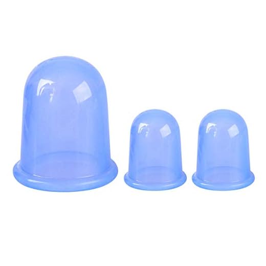 ETEREAUTY Silicone Cupping Therapy Sets, Traditional Massage Cupping Suction Cups, Chinese Acupuncture Kit healthy promotion Treatment(3pcs Cups 1pc Cleaning Cloth)