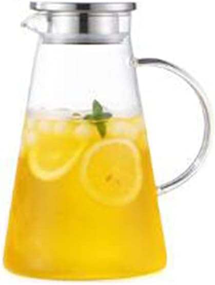 グードコ ガラスピッチャー 冷水筒 麦茶ポット ティーポット 耐熱 冷蔵庫ポット 水出し カップ 花茶 紅茶ポット お茶ポット 急須 大容量 水 アイスティー ジュース 牛乳 コーヒー おしゃれ 1 8l A 最安
