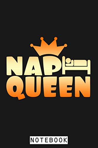 Nap Queen Funny Napping Hipster Notebook: Lined College Ruled Paper, 6x9 120 Pages, Journal, Diary, Planner, Matte Finish Cover