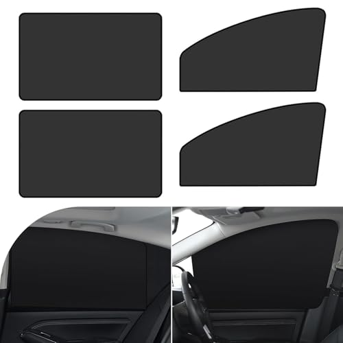 DYEKNEE 4 PCS Car Full Blackout Design Side Window Sun Visor, 24.41