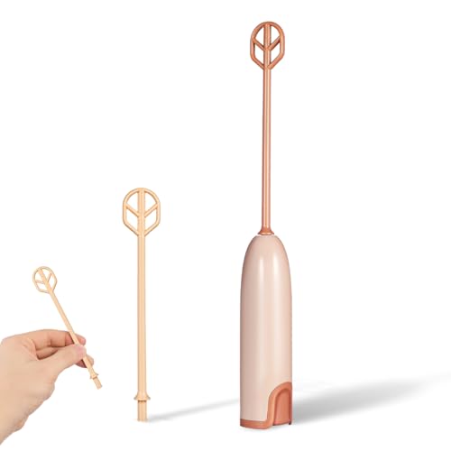 Toyvian Mini Mixeur Électrique Portable à Main pour Lait Infantile avec Manche Allongé Mélangeur Rapide et Facile pour Poudre de Lait et Boissons Détachable et...
