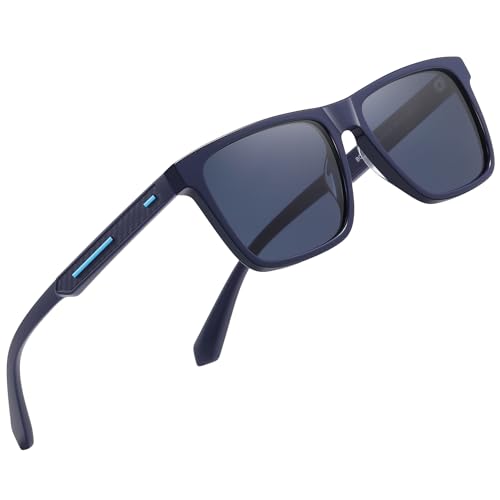 PROUDDEMON Acetate Polarized Sunglasses for Men Women, Retro Designer Square Mens Sun Glasses for Sport Driving UV protection