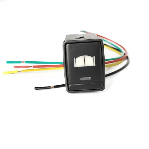 Car LED Light Barrier Gate Door Push Button Switch Retrofit Switch With Connection Wire,Compatible With Nissan Tiida Qashqai Sylphy X-TRAIL(Non-locking button)