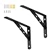 Équerre Pour Étagere Blanc,2 Pcs Supports D'étagère Muraux,equerre De Fixation Triangle Industriel Lourd,support De Rayonnage D'art en Fer en Métal,pour Étagère Bricolage,Black-200*125mm(7.9*4.9in)